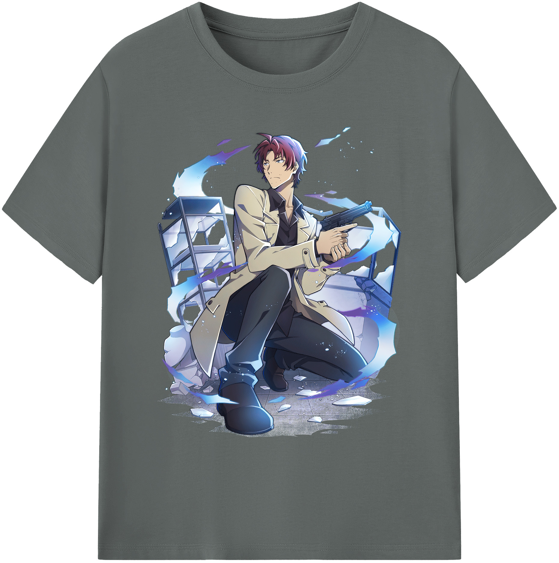 （画像用） 文豪ストレイドッグス Bungo Stray Dogs 綿100％ メンズ半袖Tシャツ｜肌触りやわらか＆通気性
